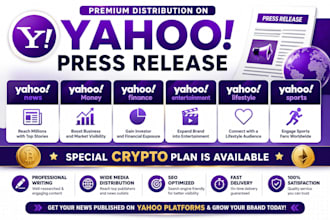 write and distribute press releases on yahoo finance for brand visibility