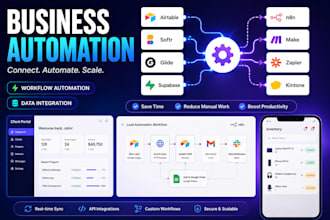 automate airtable softr glide supabase n8n make com kintone and zapier