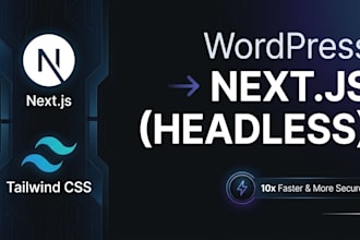 convert wordpress website to headless nextjs with tailwind CSS