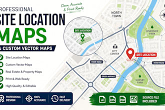 create professional site location maps and custom vector maps