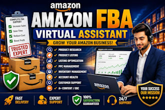 be your amazon fba virtual assistant and seller central expert