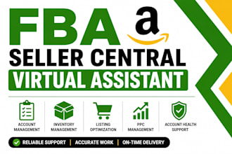 be your amazon fba virtual assistant and seller central expert
