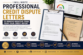 write professional credit dispute letters to remove negative items