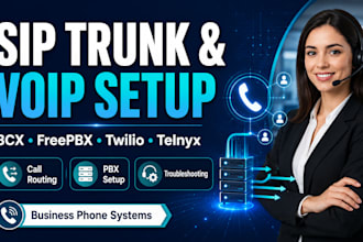 setup sip truck, voip pbx, 3cx, free pbx, twilio and telnyx