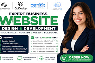 build design squarespace godaddy weebly builderall business website development