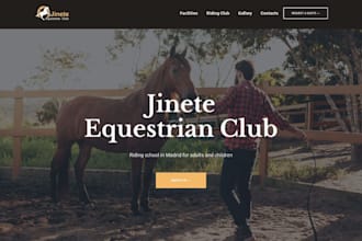 design luxury squarespace equestrian website horse riding  school website