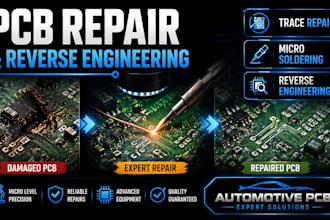 pcb trace restoration micro reverse engineering soldering automotive pcb repair