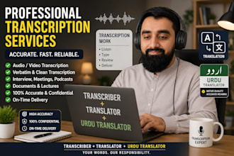 do accurate urdu to english transcriptions and translation fast