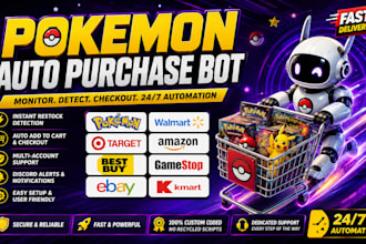 do auto purchase bot pokemon bot walmart bot shopping bot target bot