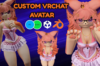 do custom vrc avatar vrchat avatar commission nsfw furry avatar