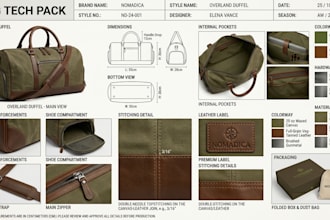 design bag tech pack, tote, backpack tech pack, handbag and duffle bag tech pack