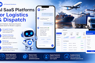 build ai saas platforms, ai logistic chatbot mobile app dispatch booking website
