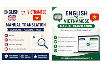 translate english emails and travel documents to vietnamese