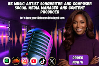 be music artist songwriter composer dj social media manager and content producer