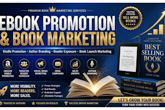 provide book marketing, ebook promotion, kindle advertising or author publishing