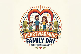 design a heartwarming family day logo for your event or brand