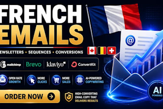 write converting newsletters and email sequences in french