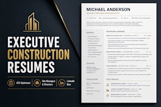 write a chartered construction management resume ats standard and CV