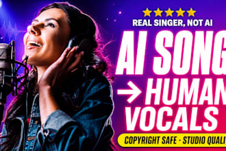 recreate or remake ai song into real human vocals and avoid copyright