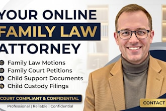 draft family law motion petition and divorce court document