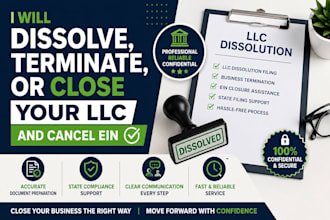 dissolve, terminate, or close your llc and cancel ein