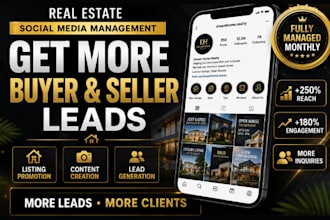 create and manage your real estate social media for listings and lead generation