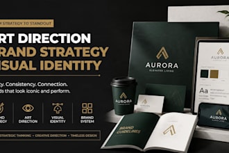 create art direction for brand identity, visual identity design, brand strategy