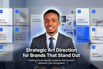 create art direction for brand identity, visual identity, visual, brand strategy
