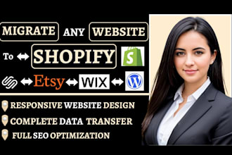 migrate your website from wordpress wix etsy or woocommerce to shopify
