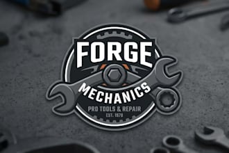 design a professional wrench logo for your brand