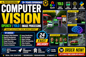develop opencv, yolo and computer vision solutions