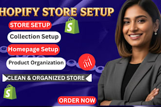 do shopify store setup for clothing and digital product brands