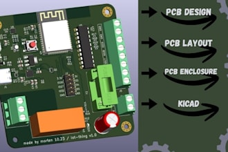 create esp32 pcb design , pcb layout and 3d pcb enclosure using kicad