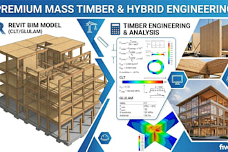model timber, clt, glulam, and mass timber structures in revit bim and autocad