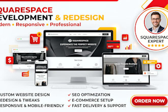 develop squarespace website design squarespace webiste redesign square website