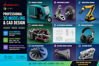 provide mechanical design, dfm engineering, and product prototype in solidwork