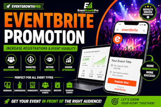 promote your eventbrite event, facebook, church event and increase registrations