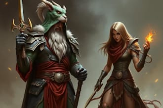 dnd, fantasy character and dnd character