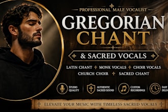 sing gregorian chant, latin chant, sacred chant, monk vocals, church choir vocal