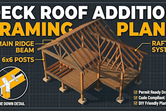 deck roof addition roof framing plan patio cover design tie down details