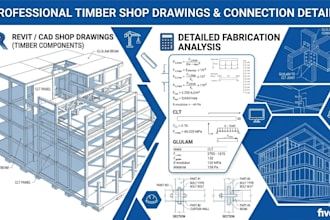 create timber shop drawings and connection details for permit approval