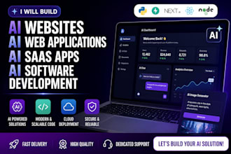 build ai website, ai web application, ai saas app, ai software development