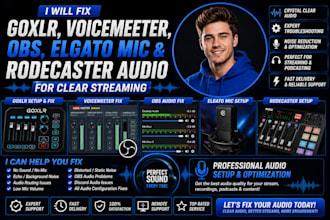 fix goxlr, voicemeeter, obs, elgato mic and rodecaster audio for clear streaming