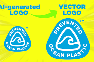 convert ai logo to vector, fix text on path and clean lines