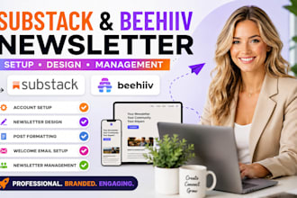 setup substack account manage substack post design substack beehiiv newsletter