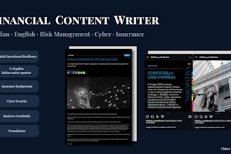 write and translate financial news and social media content in italian e english