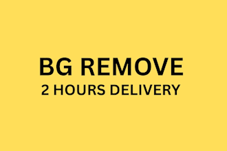 remove background and make transparent png in 1 hour