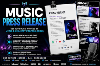 write professional music press release for your single album or ep