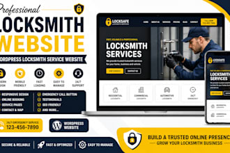 design professional locksmith website wordpress locksmith service website