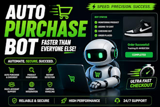 do auto purchase bot, auto checkout bot, lazada bot, sneaker bot, shopping bot